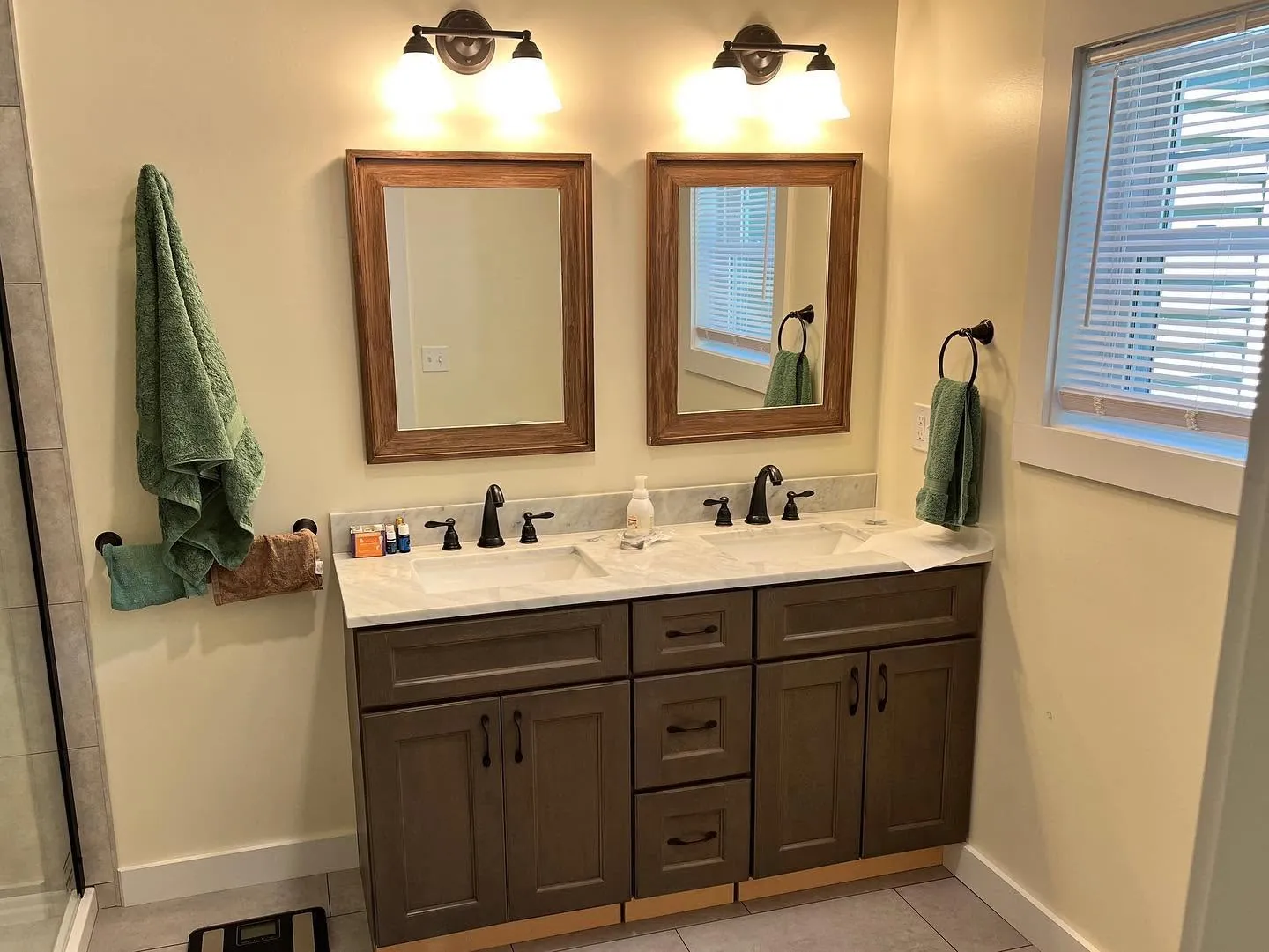 Double vanity bathroom — General Contracting project in Southern NH by A&E Home Improvement