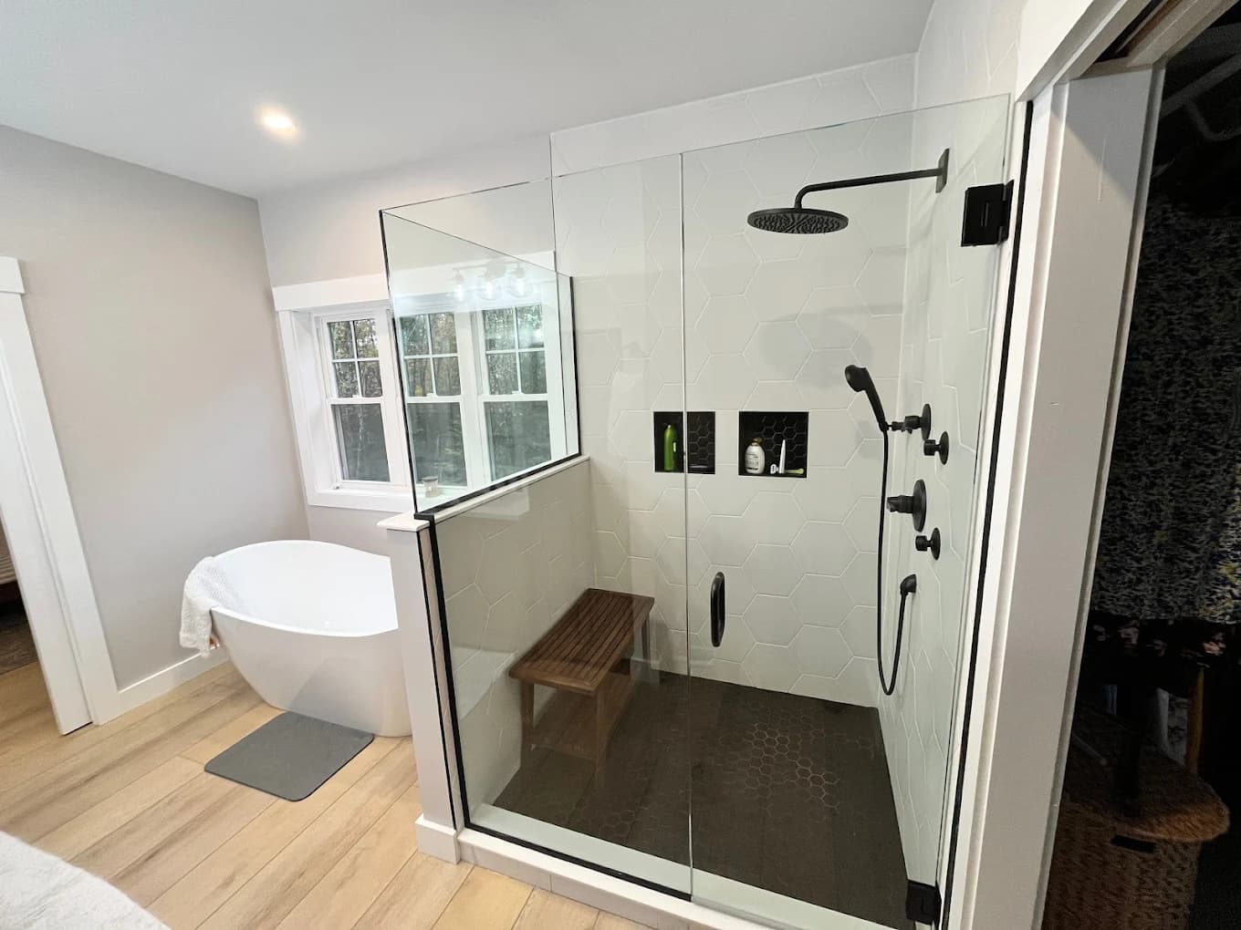 Freestanding-tub bathroom — General Contracting project in Lakes Region, NH by A&E Home Improvement