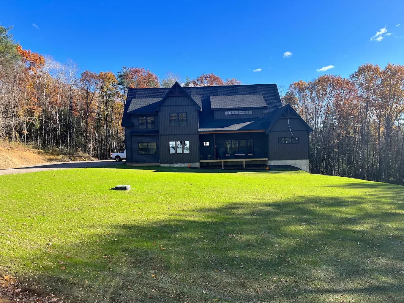 New construction, dark exterior — Design/Build project in Southern NH by A&E Home Improvement